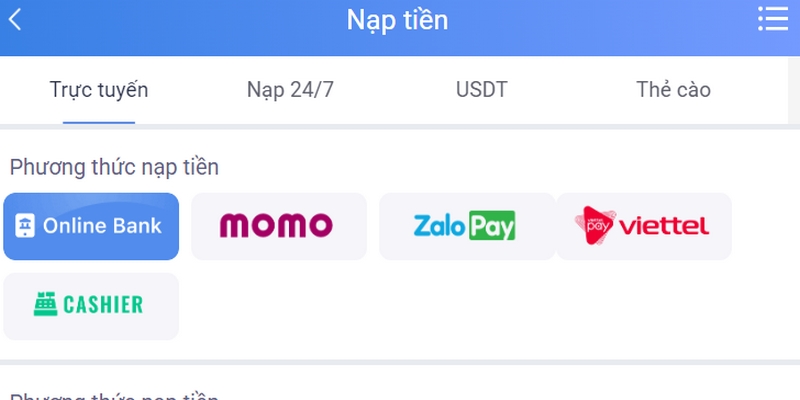 Việc nạp tiền 123B tạo cơ hội để bạn nhận được các khoản thưởng hấp dẫn từ nhà cái