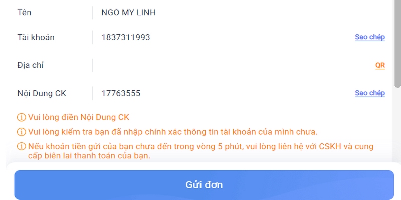 Điều kiện giao dịch nạp cược trên trang chủ 123B siêu nhanh