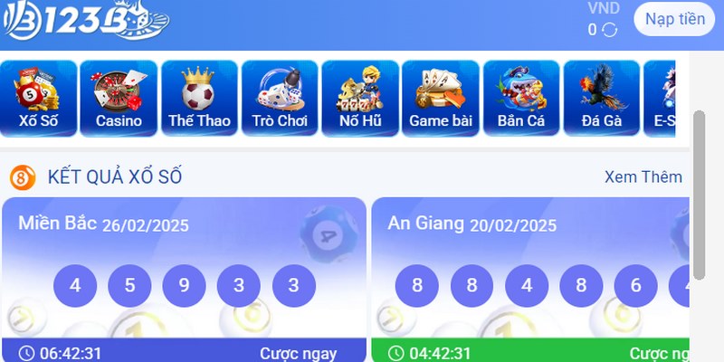 Đăng nhập 123B