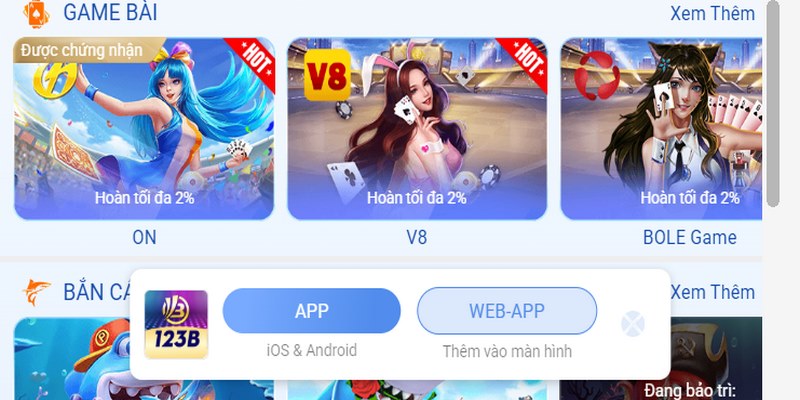 Tải app 123B được phát triển mang đến cho người chơi trải nghiệm giải trí tuyệt vời nhất